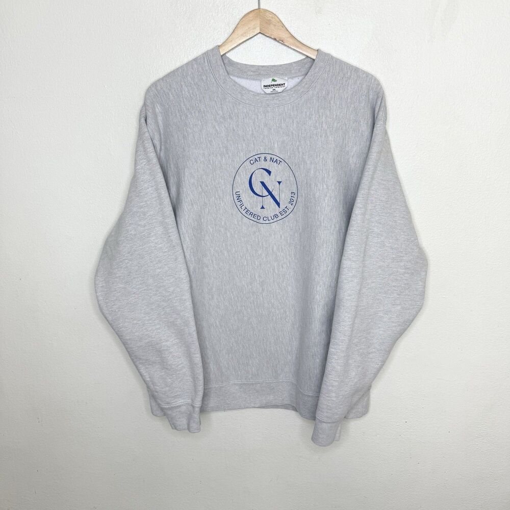 Cat And‎ Nat Unfiltered Club EST 2013 Gray Crewneck Sweatshirt Women’s 2XL